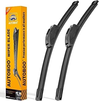 AUTOBOO 24" and 21" Windshield Wipers Blades (Pack Of 2),OEM Quality Premium All-Seasons Wiper blades,Stable and Quiet Armor wiper blades