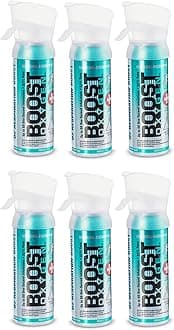 Boost Oxygen Pocket Size Breathe Menthol-Eucalyptus Aroma 3 Liter Canister | All-Natural Resiratory Support for Aerobic Recovery, Altitude, Performance and Health (6 Pack)