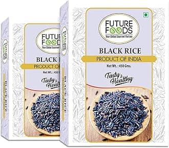 Future Foods Black Rice,450 gram (Pack of 2)|Protein Rich|Rich in Antioxidants|All Natural|Aromatic & Unpolished|Natural Detoxifier & Fiber Source|Prevents The Risk of Diabetes & Obesity