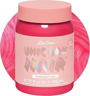 Lime Crime Full Coverage Unicorn Hair Dye, Bubblegum Rose - Damage-Free Semi-Permanent Hair Color Conditions & Moisturizes - Temporary Hair Tint Kit Has A Sugary Citrus Vanilla Scent - Vegan
