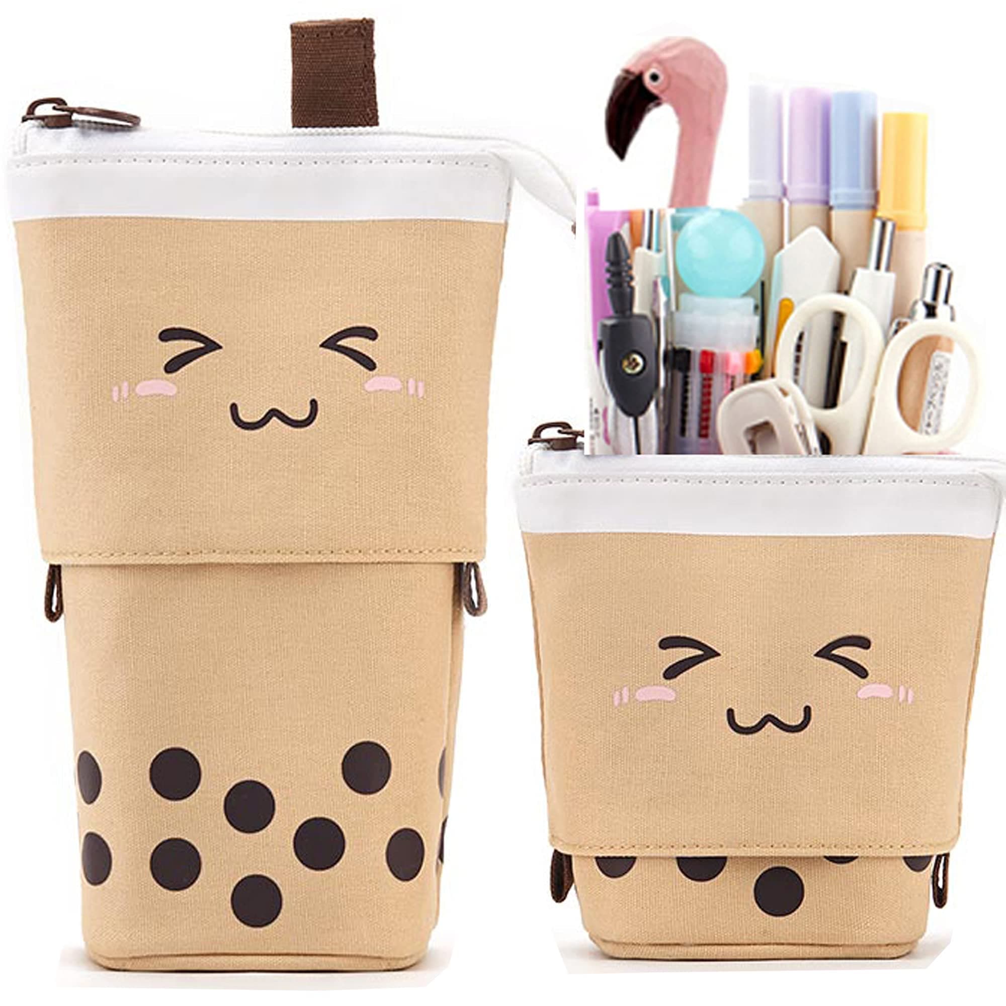 Telescopic Pencil Bag Pen Holder Pop Up Stationery Case, Stand-up Retractable Transformer Bag Standing Organizer, Great for Christmas Holiday New Year Office Bag
