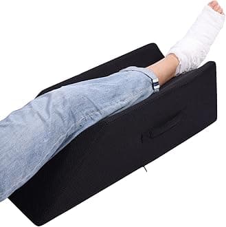 TANYOO Velvet Leg Pillows for Knee Ankle Surgery Recovery Leg Elevation Pillow for Broken Foot Good for Knee Pain Relief Breathable Cover Medium Size for Children and Short PersonsOEKO-TEX STANDARD 100