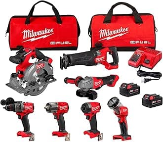 MILWAUKEE 3697-27 M18 FUEL 7-TOOL COMBO KIT (3697-27)