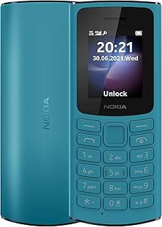 Nokia 105 4G Feature Phone With Long-Lasting Battery, Classic Quality Design , Packed Features, Classic Games, Radio, Flashlight And Plenty Of Storage Space, Dual Sim, RAM 48 Mb, Rom 128 Mb - Blue