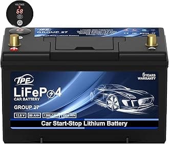 TPE Car Start-Stop Lithium Battery BCI GROUP 27 12V 80AH Car Battery with 1300CCA – High-Performance Automotive Battery with 60 Months Warranty