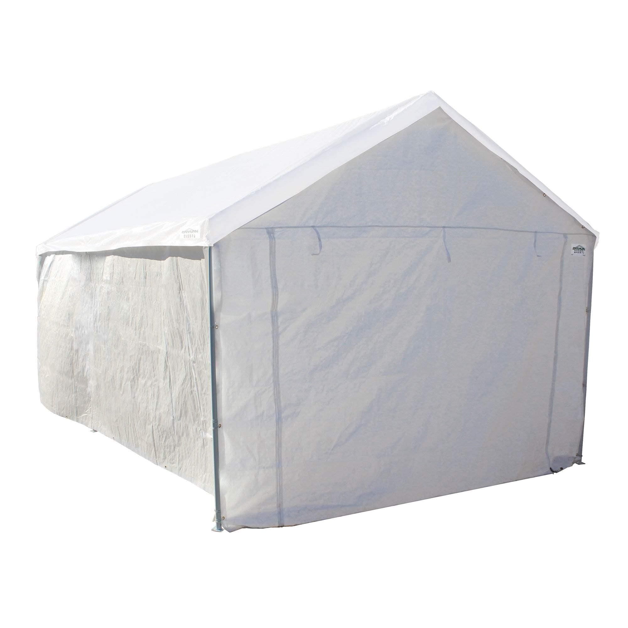 Caravan Canopy Tent Sidewalls for Domain Carport with Straps, Ideal for Garage Storage, Inflatable Garage Covering, White (Sidewalls Only)