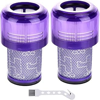 2Pack Replacement V12 Filters for Dyson V12 Detect Slim, Detect Slim Animal, Slim+ Cordless Vacuum and V12 Slim Absolute Vacuums, SV34, SV35 Vacuums,Part No. 971517-01, Purple