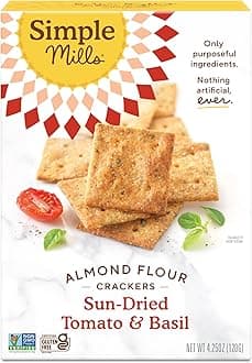 Almond Flour Crackers, Sun-Dried Tomato & Basil, 4.25 oz (120 g)