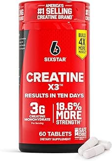 Six Star Creatine Pills, X3 (60 Caplets) - Creatine for Women & Men - Creatine Capsules Support Muscle Strength - Pre & Post Workout Creatine Supplement for Muscle Recovery & Building - 20 Servings