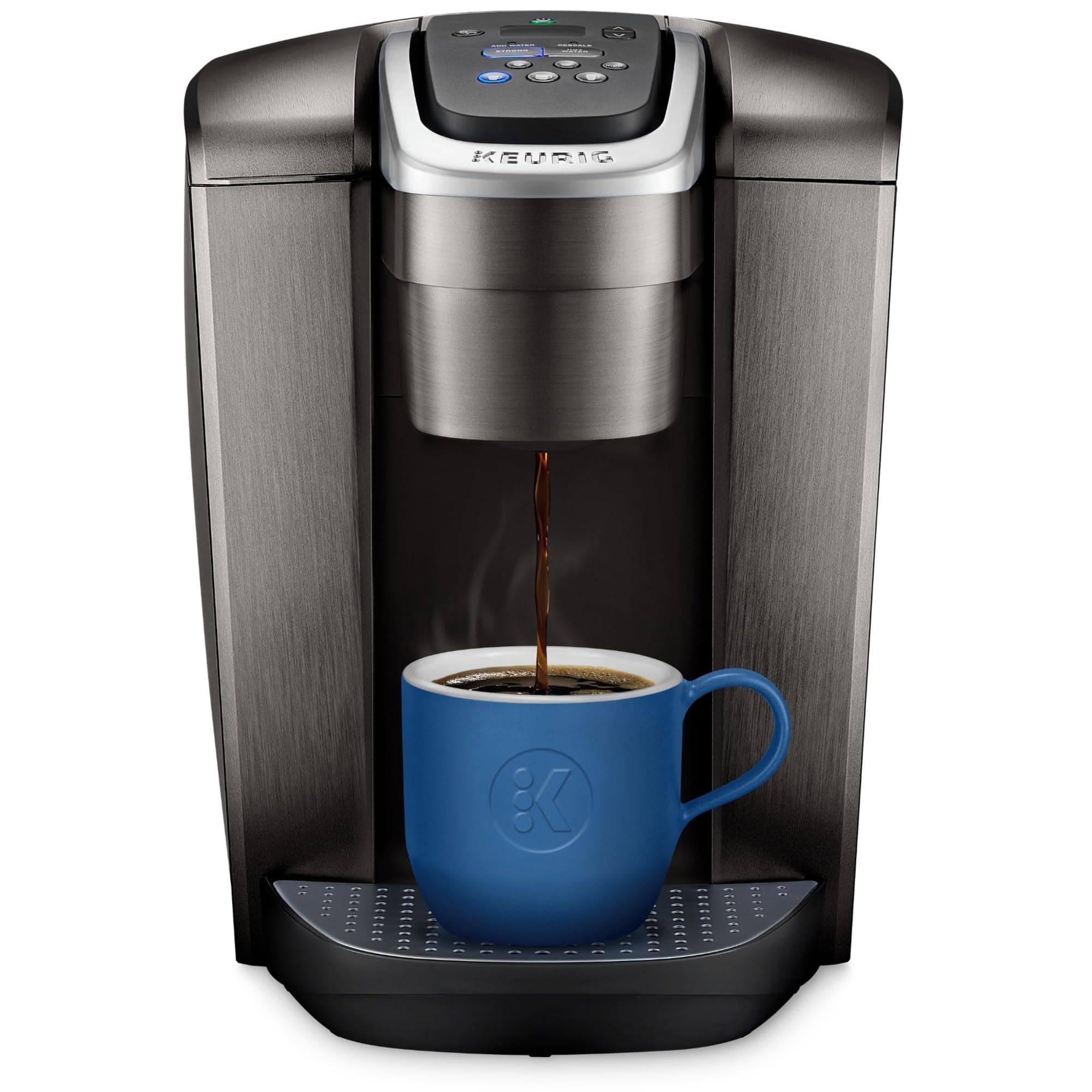 K-Elite Single Serve K-Cup Pod Coffee Maker, with Strength and Temperature Control, Iced Coffee Capability, 8 to 12oz Brew Size, Programmable, Brushed Slate