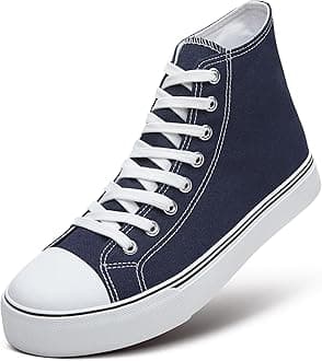 ZGRMen’s High Top Canvas Sneakers Lace Up Classic Casual Walking Shoes