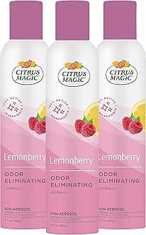 Citrus Magic Natural Odor Eliminating Air Freshener Spray Lemonberry, Pack of 3, 3.0-Ounces Each