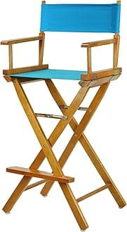 230-05/021-27 Director Chair 30" - Bar Height Honey OakFrame/Turquoise Canvas