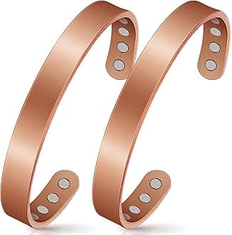 Copper Bracelets for Women & Men: Magnetic Bracelets with 8 Magnets, 3500 Gauss, 100% Pure Copper
