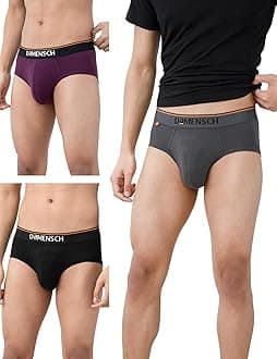 Deo-Cotton Solid Underwear for Men Combo Breathable Inner Cotton Briefs Pack No-Marks Waistband Moisture Wicking