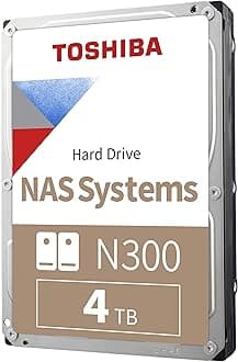 N300 4TB NAS 3.5-Inch Internal Hard Drive - CMR SATA 6 GB/s 7200 RPM 512 MB Cache - HDWG740XZSTC