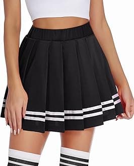 Avidlove Womens Pleated Skirt School Uniform Skirt Mini Skirt Pleated Cheer Skirt