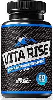 VitaRise Pills, Official Vita Rise Capsules for Men, All-Natural Male Formula to Support Peak Performance, Endurance and Stamina, Premium VitaRise Mens Health Review, Pastillas (60 Capsules)