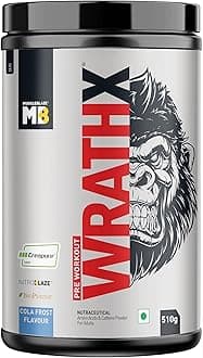 Pre Workout WrathX Powder, Cola Frost (30 Servings, 510g) | With Creapure, NitroBlaze & BioPerine