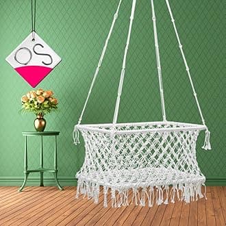 Patiofy Baby Swing, Baby Palna, Cradle for Newborns | Weight Holding Capacity Upto 15kg | Premium Polyester Rope with Metal Body (Age Group- 0 to 2 Years/White)