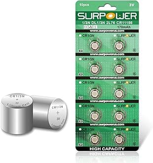 SURPOWER CR1/3N 3V Lithium Battery 10 Pack 【5-Year Warranty】