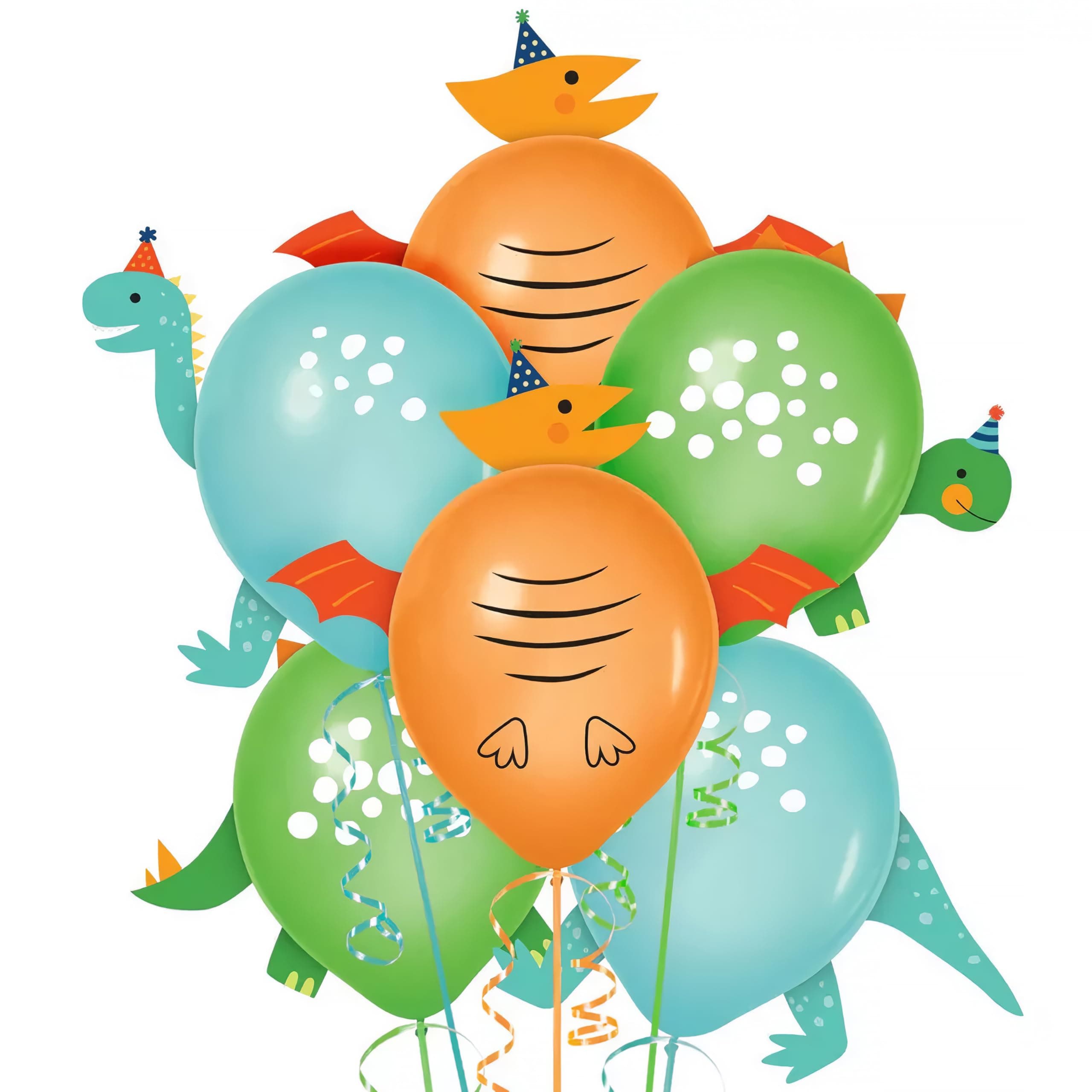 amscan Dino Latex Balloon Decorating Kit | Assorted Designs - 12" | Pack of 6