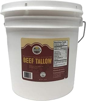 Cornhusker Kitchen Grass Fed Beef Tallow, 7.5 Lbs (Beef Tallow)
