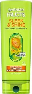 Garnier Fructis Sleek & Shine Conditioner, Frizzy, Dry, Unmanageable Hair, 21 fl. oz.(Packaging May Vary)