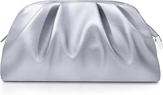 lovyoCoCo Clutch Purse for Women Soft Pleated PU Wedding Clutch, Elegant Evening Bag for Galas, Proms,Cocktail Parties