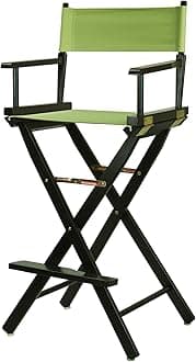 230-02/021-72 30" Black Frame-Lime Green Canvas Director Chair Bar Height, BlackFrame