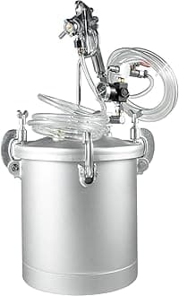 VEVOR Pressure Pot Tank 10L Pressure Pot Paint Sprayer 2.5 Gallon Paint Pressure Pot Metal Paint Tank with 4.0mm Nozzle Spray Guns and Paint Hose (10L 4.0mm)