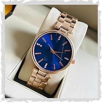 styledose Women Analogue Wrist Watches for Women's & Girls&Miss&Ladies Diamond Studded Dial Rosegold Colored Stylish Bracelet Strap