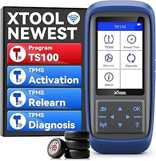 TP150 TPMS Programming Tool, Universal TPMS Relearn/Reset/Activate Tool(315/433MHz), Tire Sensor Programmer for XTOOL TS100 Only, Tire Pressure Monitoring System Diagnostic Tool