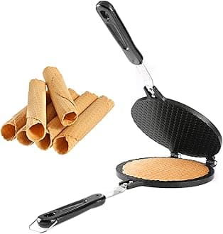 Waffle Cone Baking Pan Egg Roll Crispy Omelet Pan Ice Cream Cone Machine Egg Roll Mold (Diameter 8.7 Inches)