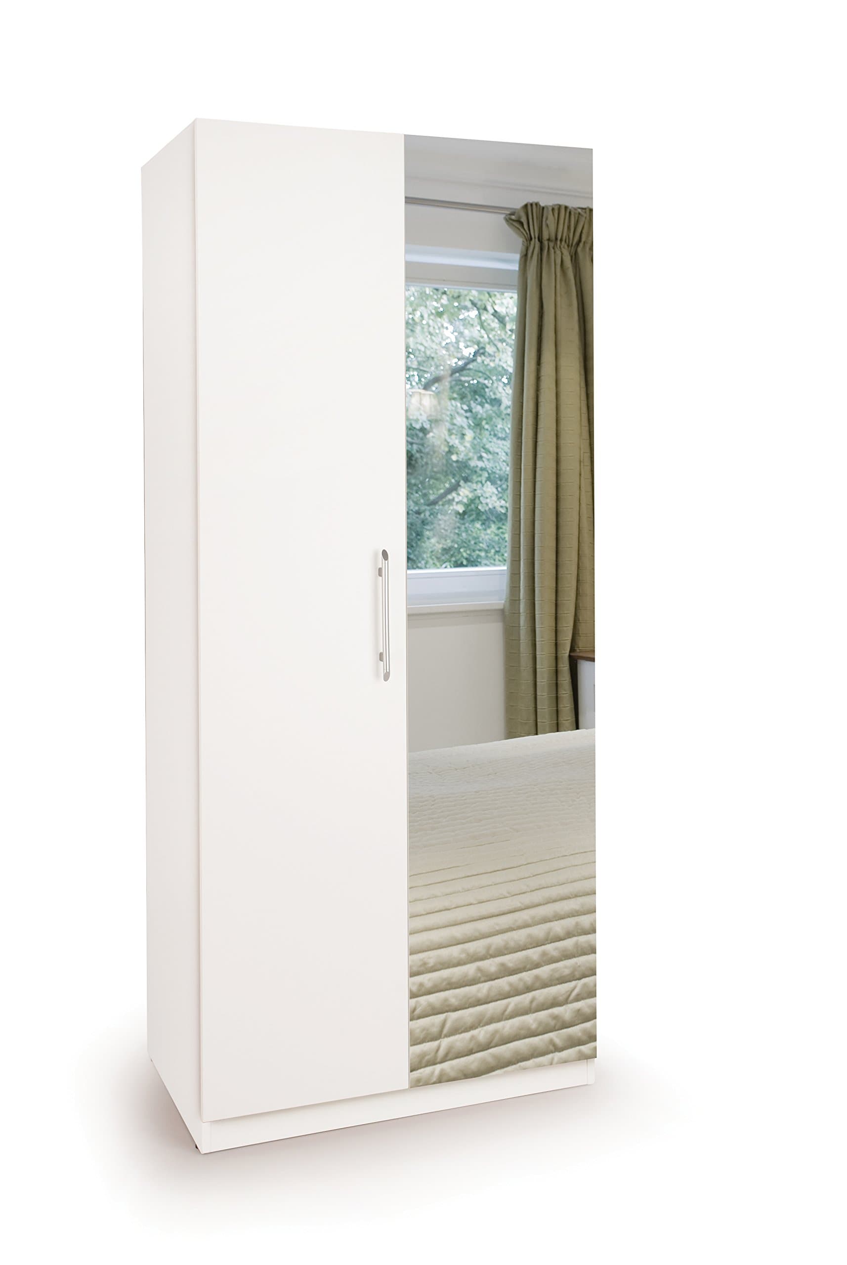 Connect Acton 2 Door Wardrobe with Mirror - White