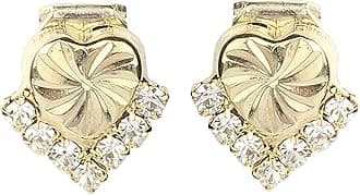 Clip On Earrings - Stunning Gold-Plated Non Piercing Earrings for Women | Handmade Fake Earrings without Piercing for Effortless Beauty | Press Clip-on for Non Pierced ears (27EC011A049)