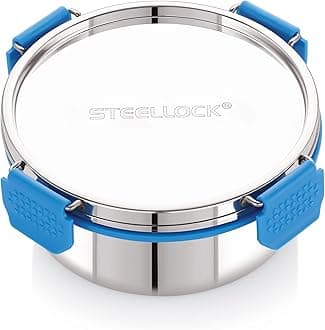 STEELLOCK PRO Stainless Steel Container/Dabba with Steel Lid Airtight for Food Storage, Easy to Carry, Leak Proof and Stackable (SLP-141/750 ML).