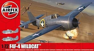 Model Airplane Kit Gift Set - A02070A F4F-4 Wildcat, Plastic Plane Model Kits for Adults & Kids 14+, Skill Level 2, 1:72 Scale WW2 Military Aircraft Models - Real Aeroplane Models for Beginners