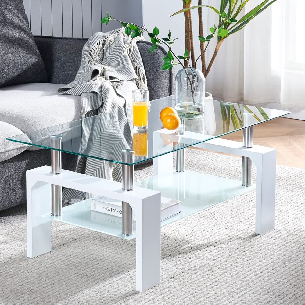 white coffee table