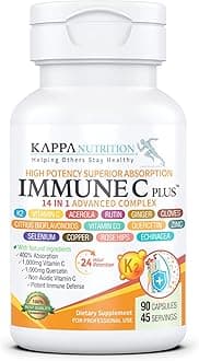 - Quercetin 1,000mg, Vitamin C 1,000mg, Zinc 50mg, Vitamin D3 5,000iu, Selenium, Copper, Acerola, Ginger, Rutin, Bitter Orange, Rose Hips, Echinacea, Immune C Plus, 14 in 1 Immune C Plus (90 Count)