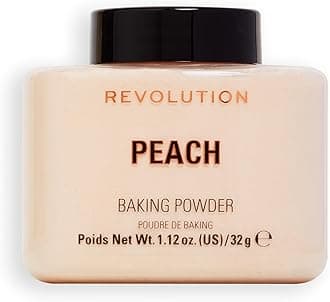 Loose Baking Powder, Prolongs Makeup Wear, Brightening Setting Powder, For All Skin Tones, Peach, 32g
