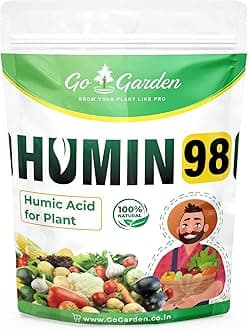 Go Garden Humic Growth: Maximizing Plant Potential Humic Acid 98% | Plant Fertilizer - 900g | Plant Growth Enhancer, Soil Conditioner, Improves Plant Root System