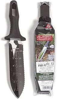 Nisaku NJP801 Hori Weeding & Digging Knife Hardened HRC58 Edition, Authentic Tomita (Est. 1960) Japanese Stainless Steel, 7.25" Blade, Ergonomic Plastic Handle