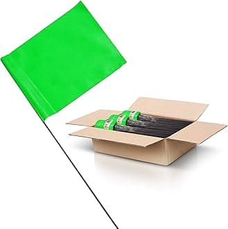 Green Marking Flags