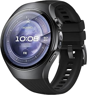 HUAWEI WATCH 5 46mm Smartwatch, Multi-sensing X-TAP technology, Real-Time Fingertip Blood Oxygen,eSIM,Intuitive Smart Gestures, iOS&Android, Black, 3 months additional HuaweiCare+(Amazon Exclusive)