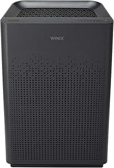 WINIX AM80 Air Purifier for Home Large Room Up to 1740 Ft² in 1 Hr With Air Quality Monitor, True HEPA, Advanced Odor Control Carbon Filter and Auto Mode, Captures Pet Allergies, Smoke, Dust Dark grey