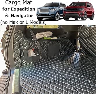 for 2018-2023 Expedition/Navigator (no Max or L Models) Trunk Mat ＆ Rear Backrest Mat Cargo Liners All Weather Waterproof