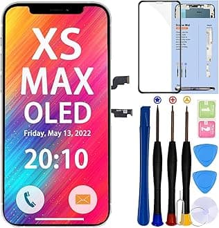 for iPhone Xs MAX OLED Screen Replacement,6.5 inch 3D Touch Screen Display NOT LCD Digitizer with Repair Tools Kit Tempered Glass Waterproof Adhesive for A1921,A210,A2102,A2103,A2104