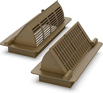 Floor Vent Cover 2 Pack, Heat Air Vent Deflectors for Home Floor 4 '' x 10 '', Adjustable Pop Up Floor Vent Register Use for Home, Office, Brown