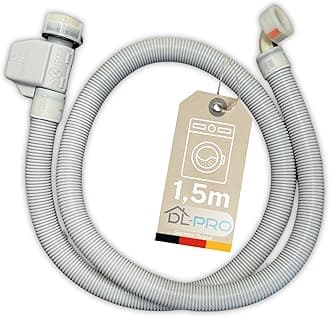 DL-pro Aquastop Hose 1.5 m, G 3/4 inch, 60 °C, hose-in-hose with leak sensor, compatible with Bosch Siemens Constructa Balay, 11007861, for washing machines